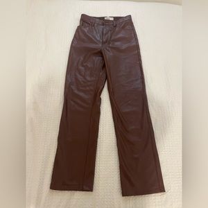 Abercrombie brown leather pants